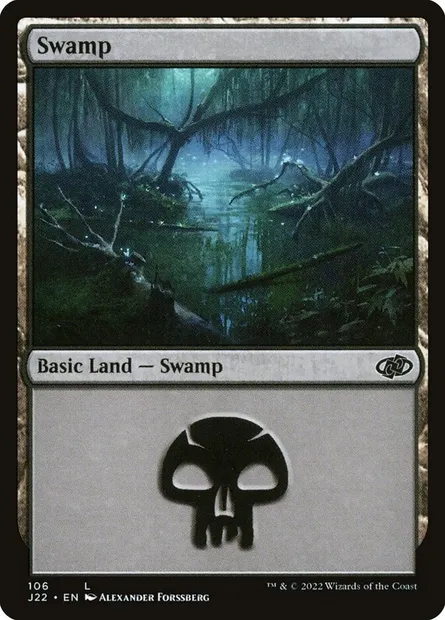 Swamp, Magic card J22 106 — Jumpstart 2022 set