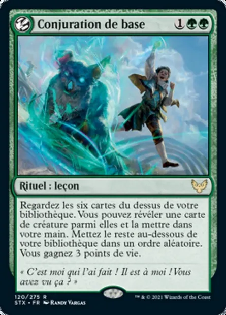 Conjuration de base, carte Magic STX 120 — extension Strixhaven: l'Académie des Mages