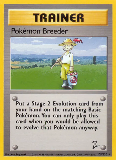 Pokémon Breeder, Pokémon card B2 105 — Base Set 2 set