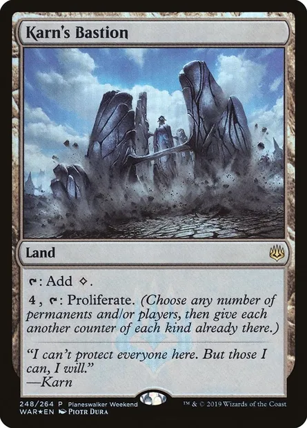 Bastion de Karn, carte Magic PWAR 248 — extension War of the Spark Promos
