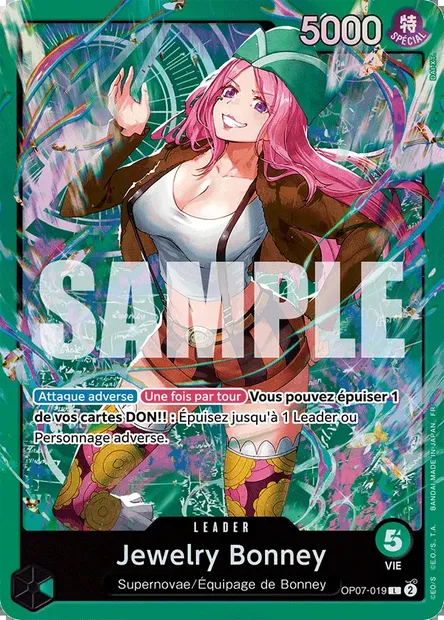Jewelry Bonney, carte One Piece OP07-019 — extension 500 YEARS IN THE FUTURE