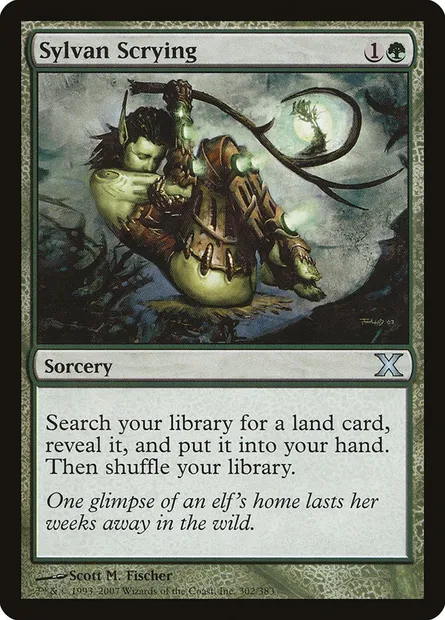 Sylvan Scrying, Magic card 10E 302 — Tenth Edition set