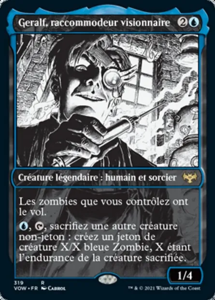 Geralf, raccommodeur visionnaire, carte Magic VOW 319 — extension Innistrad : noce écarlate