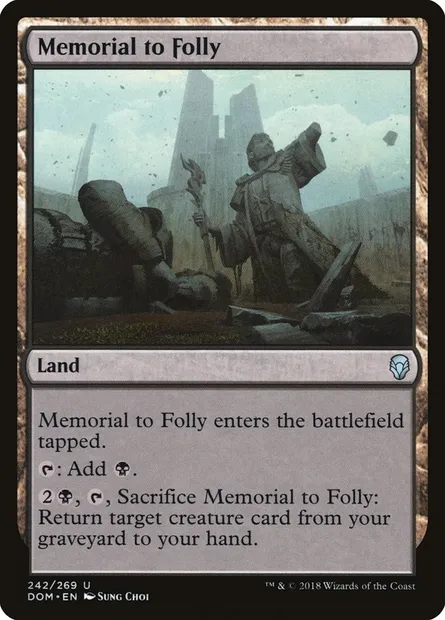 Memorial to Folly, Magic card DOM 242 — Dominaria set