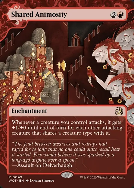 Shared Animosity, Magic card WOT 49 — Wilds of Eldraine: Enchanting Tales set