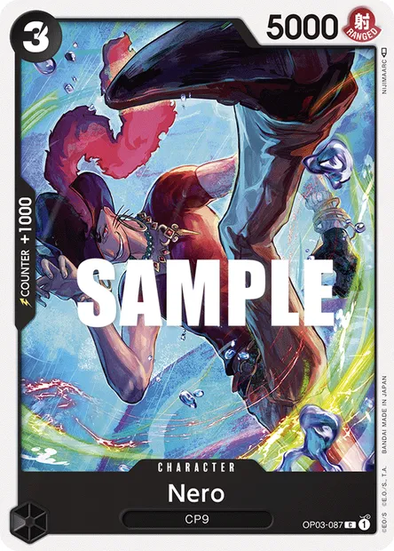 Nero, carte One Piece OP03-087 — extension PILLARS OF STRENGTH