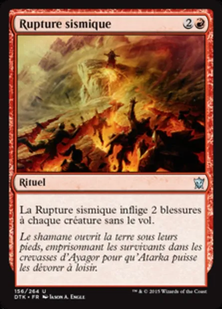 Rupture sismique, carte Magic DTK 156 — extension Les Dragons de Tarkir