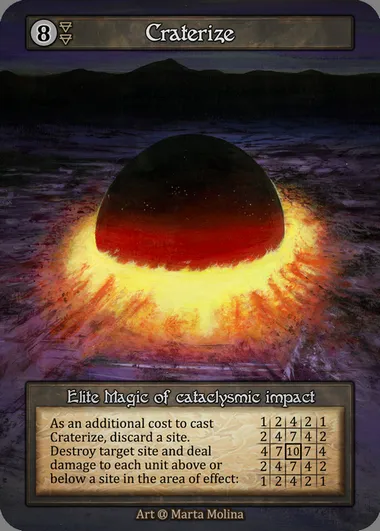 Craterize, Sorcery card ALP 205 — Alpha set