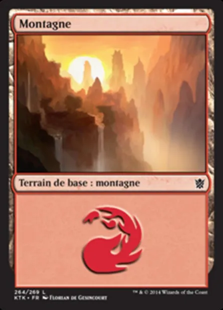Montagne, carte Magic KTK 264 — extension Les Khans de Tarkir
