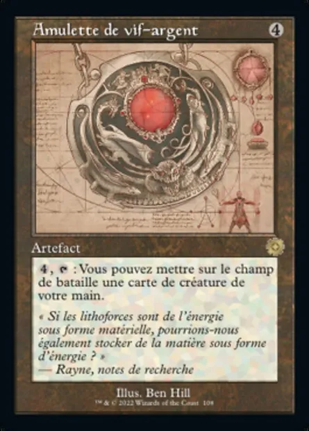 Amulette de vif-argent, carte Magic BRR 108 — extension The Brothers' War Retro Artifacts