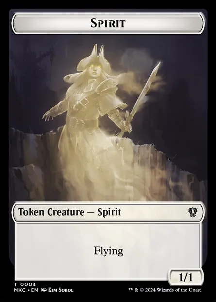 Spirit, carte Magic TMKC 4 — extension Murders at Karlov Manor Commander Tokens