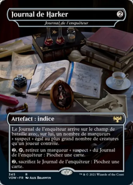 Journal de l'enquêteur, carte Magic VOW 345 — extension Innistrad : noce écarlate