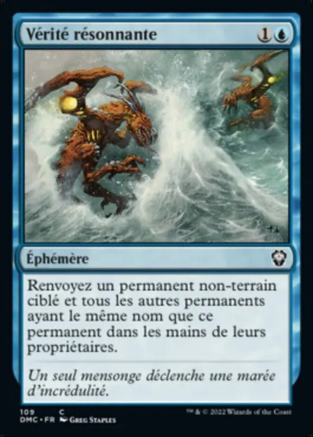 Vérité résonnante, carte Magic DMC 109 — extension Dominaria United Commander