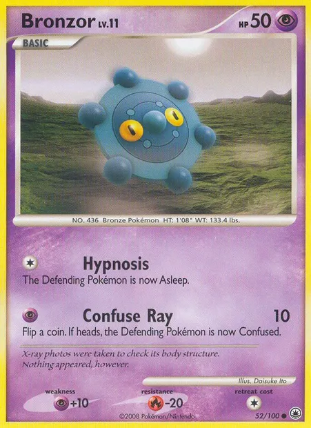 Bronzor, Pokémon card MD 52 — Majestic Dawn set