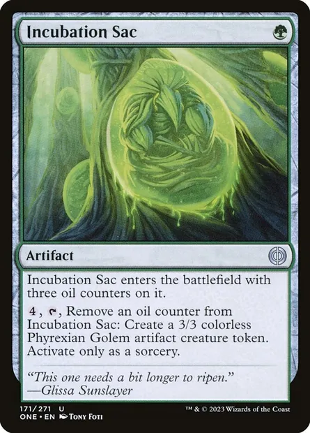 Incubation Sac, Magic card ONE 171 — Phyrexia: All Will Be One set