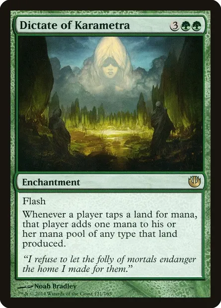 Dictate of Karametra, Magic card JOU 121 — Journey into Nyx set