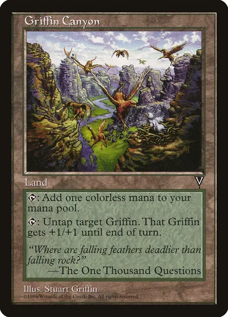 Canyon des Griffons, carte Magic VIS 163 — extension Visions