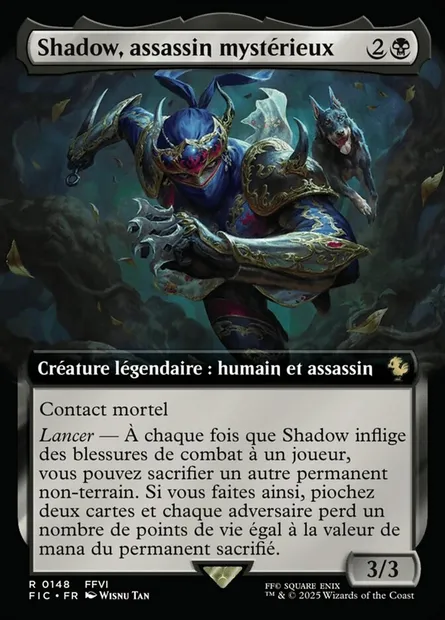 Shadow, assassin mystérieux, carte Magic FIC 148 — extension Final Fantasy Commander