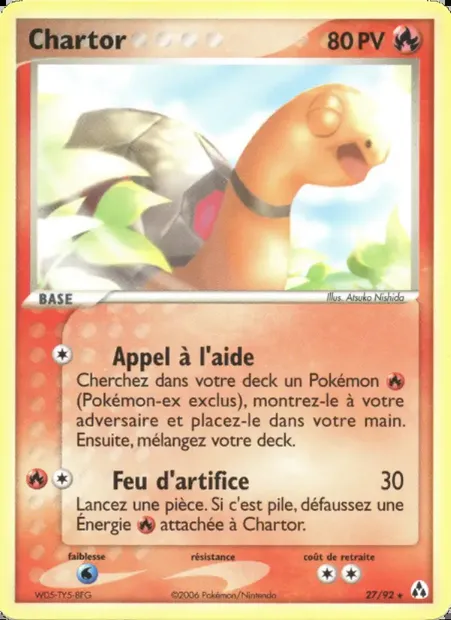 Chartor, carte Pokémon LM 27 — extension EX Créateurs de légendes