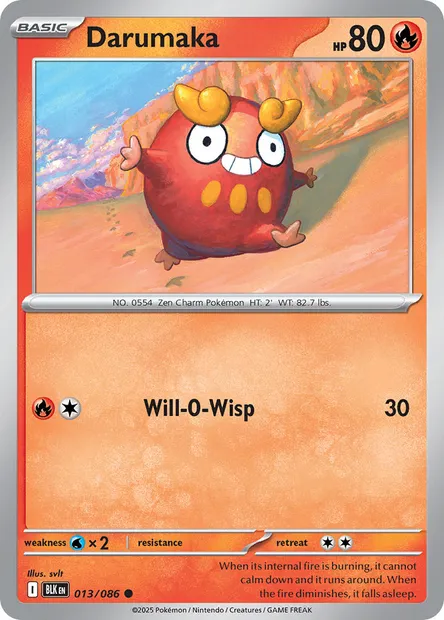 Darumaka, Pokémon card BLK 013 — Black Bolt set