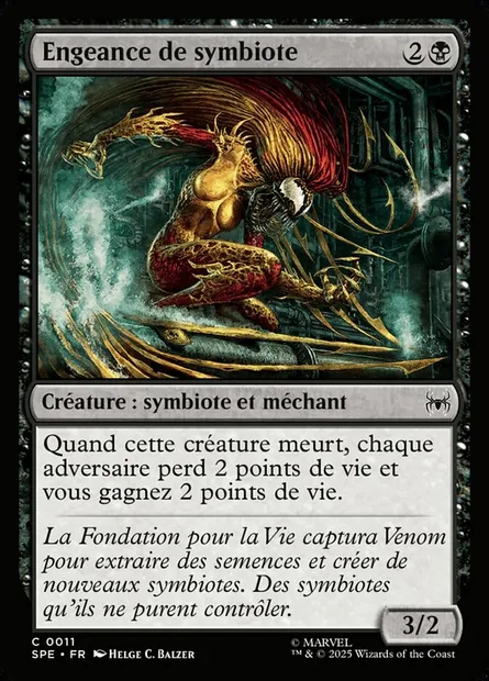 Engeance de symbiote, carte Magic SPE 11 — extension Marvel's Spider-Man Eternal