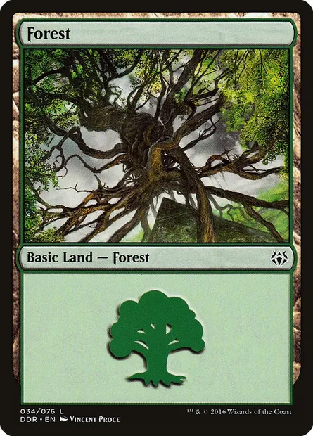 Forêt, carte Magic DDR 34 — extension Duel Decks: Nissa vs. Ob Nixilis