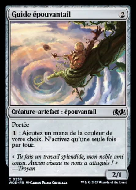 Guide épouvantail, carte Magic WOE 250 — extension Wilds of Eldraine