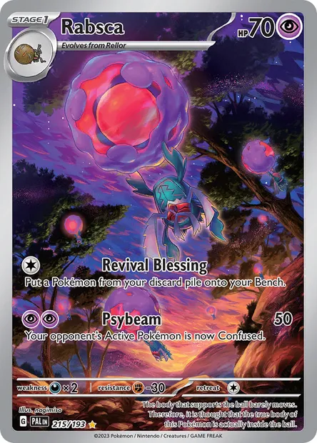 Rabsca, Pokémon card PAL 215 — Paldea Evolved set