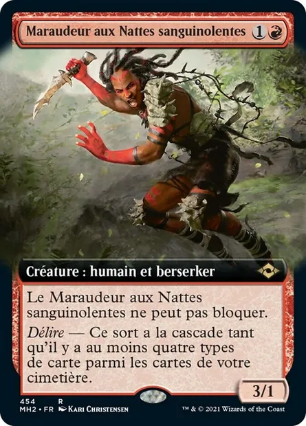 Maraudeur aux Nattes sanguinolentes, carte Magic MH2 454 — extension Horizons du Modern 2