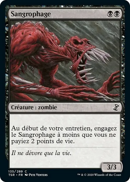 Sangrophage, carte Magic TSR 135 — extension Spirale Temporelle Remastered