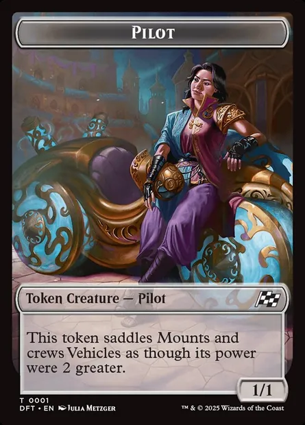Pilot, Magic card TDFT 1 — Aetherdrift Tokens set