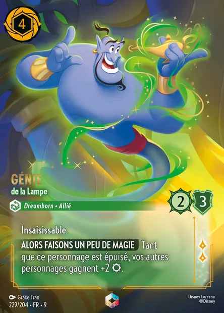 Génie - de la Lampe, carte Disney Lorcana CH9-229 — extension Fabuleux