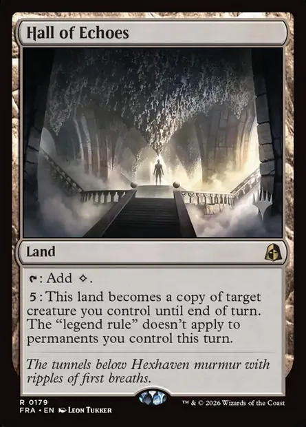 Salle des échos, carte Magic PFRA 179p — extension Reality Fracture Promos