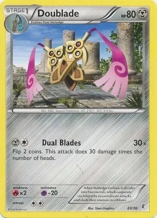 Doublade, Pokémon card TK7A 023 — XY Trainer Kit: Bisharp set