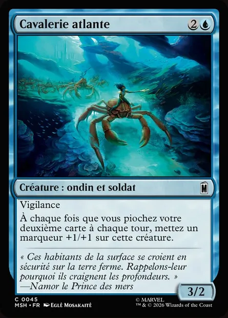 Cavalerie atlante, carte Magic MSH 45 — extension Marvel Super Heroes