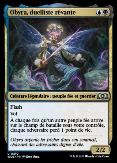 Obyra, duelliste rêvante, carte Magic WOE 210 — extension Wilds of Eldraine