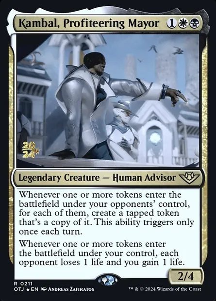 Kambal, Profiteering Mayor, Magic card POTJ 211s — Outlaws of Thunder Junction Promos set