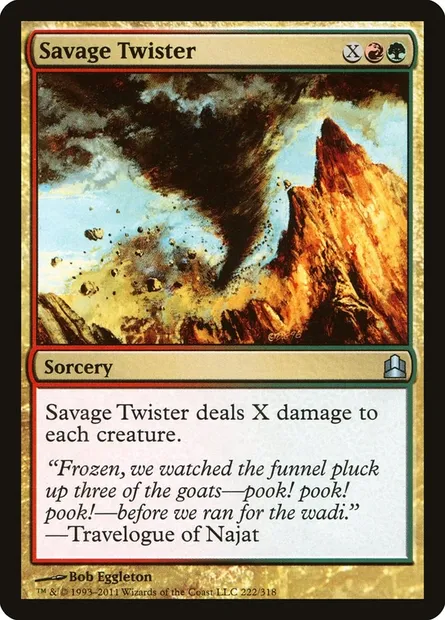 Savage Twister, Magic card CMD 222 — Commander 2011 set