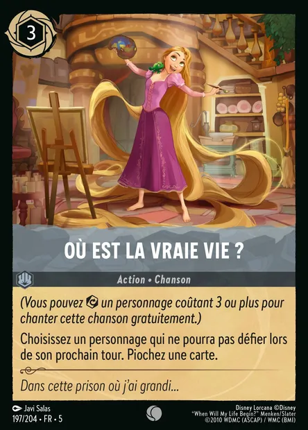 Où est la vraie vie ?, carte Disney Lorcana CH5-197 — extension Ciel Scintillant