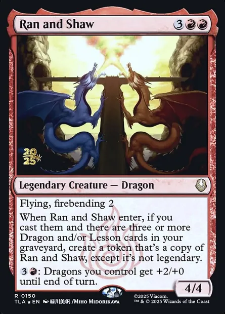Ran and Shaw, Magic card PTLA 150s — Avatar: The Last Airbender Promos set