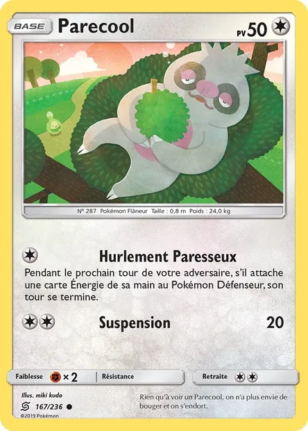 Parecool, carte Pokémon UNM 167 — extension Harmonie des Esprits