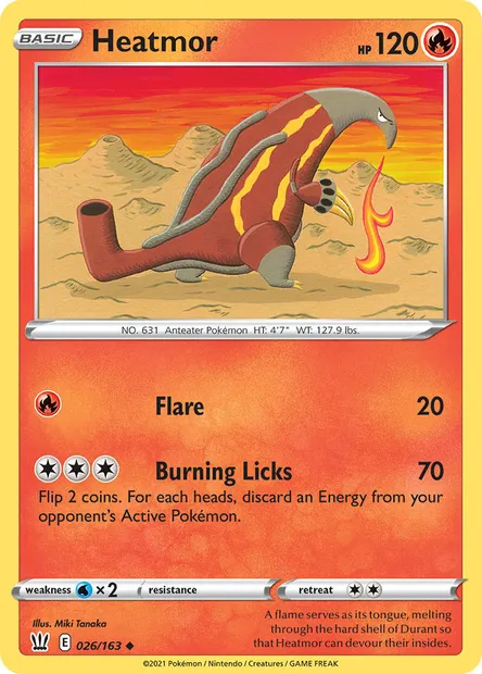 Heatmor, Pokémon card BST 26 — Battle Styles set