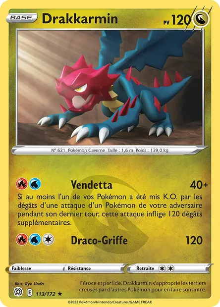 Drakkarmin, carte Pokémon BRS 113 — extension Stars Étincelantes