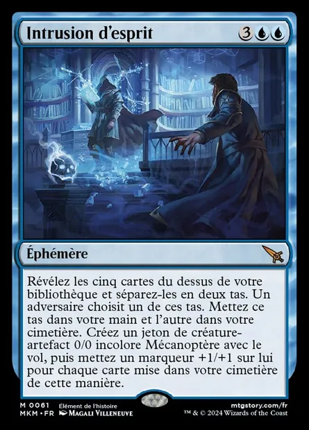 Intrusion d'esprit, carte Magic MKM 61 — extension Murders at Karlov Manor