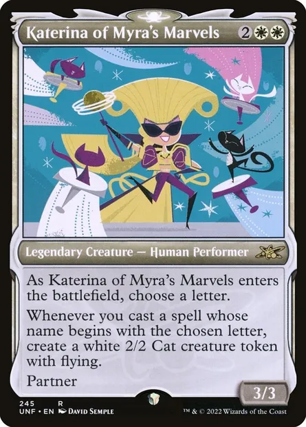 Katerina of Myra's Marvels, carte Magic UNF 245 — extension Unfinity