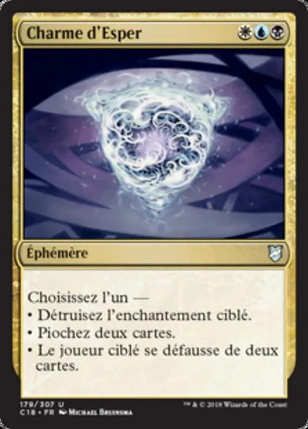 Charme d'Esper, carte Magic C18 179 — extension Commander 2018