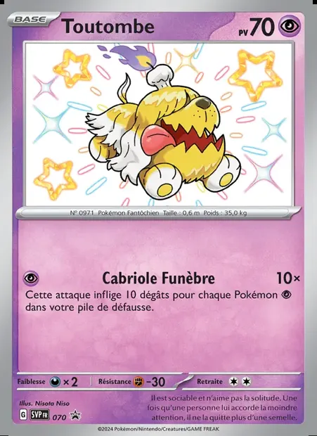 Toutombe, carte Pokémon PR-SV 070 — extension SVP Black Star Promos