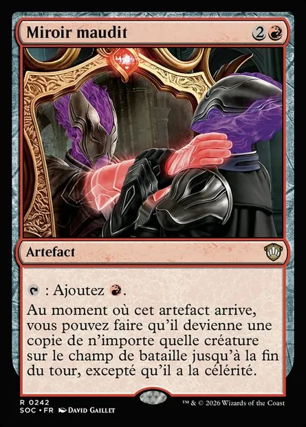 Miroir maudit, carte Magic SOC 242 — extension Secrets of Strixhaven Commander