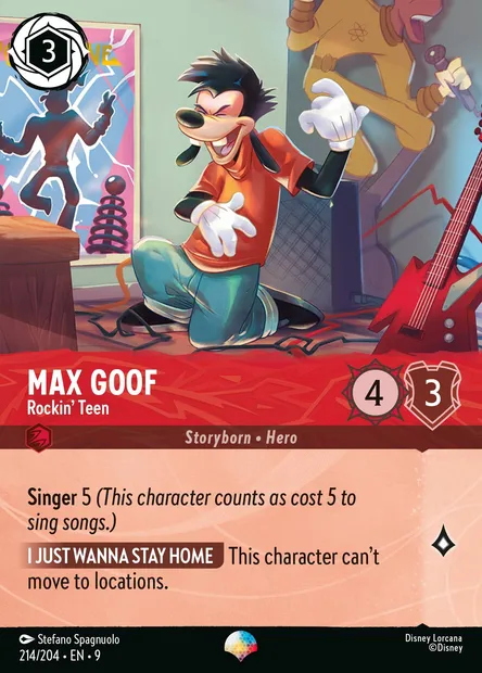Max Goof - Rockin' Teen, Disney Lorcana card CH9-214 — Fabled set
