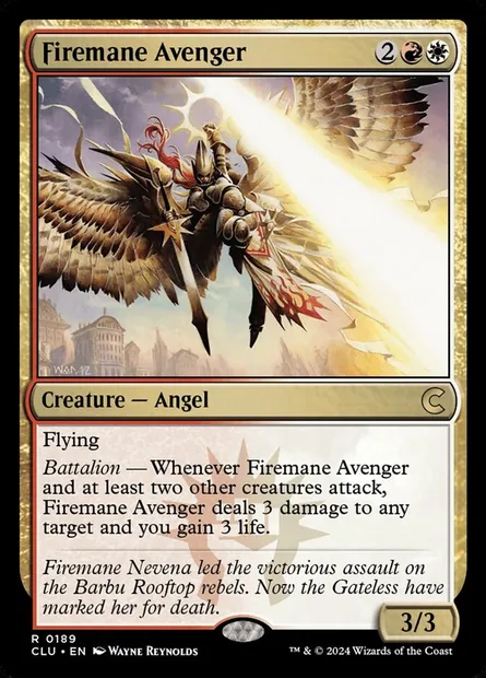 Firemane Avenger, Magic card CLU 189 — Ravnica: Clue Edition set